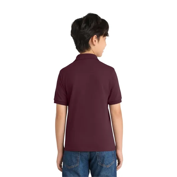 Port & Co Youth Core Blend Jersey Knit Polo. - Port & Co Youth Core Blend Jersey Knit Polo. - Image 6 of 50