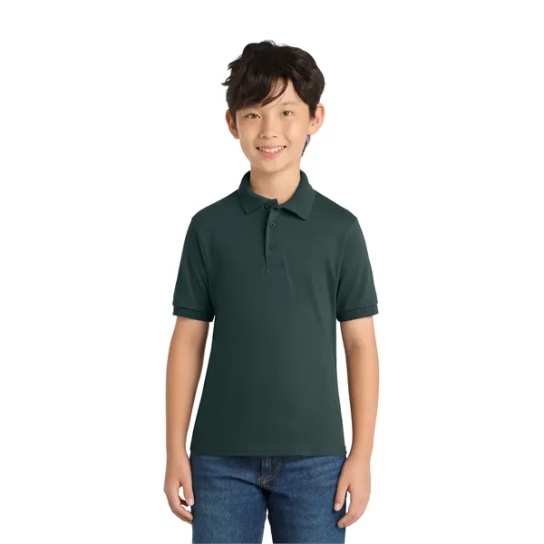 Port & Co Youth Core Blend Jersey Knit Polo. - Port & Co Youth Core Blend Jersey Knit Polo. - Image 15 of 50