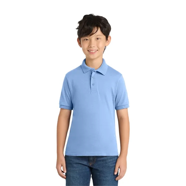 Port & Co Youth Core Blend Jersey Knit Polo. - Port & Co Youth Core Blend Jersey Knit Polo. - Image 22 of 50