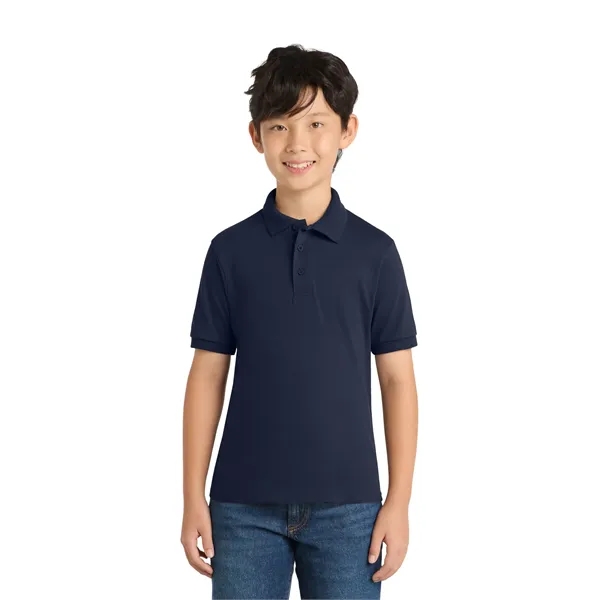 Port & Co Youth Core Blend Jersey Knit Polo. - Port & Co Youth Core Blend Jersey Knit Polo. - Image 29 of 50