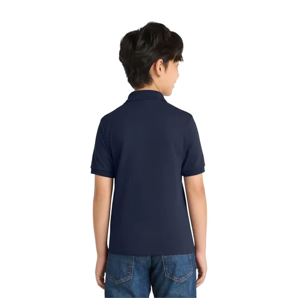Port & Co Youth Core Blend Jersey Knit Polo. - Port & Co Youth Core Blend Jersey Knit Polo. - Image 30 of 50