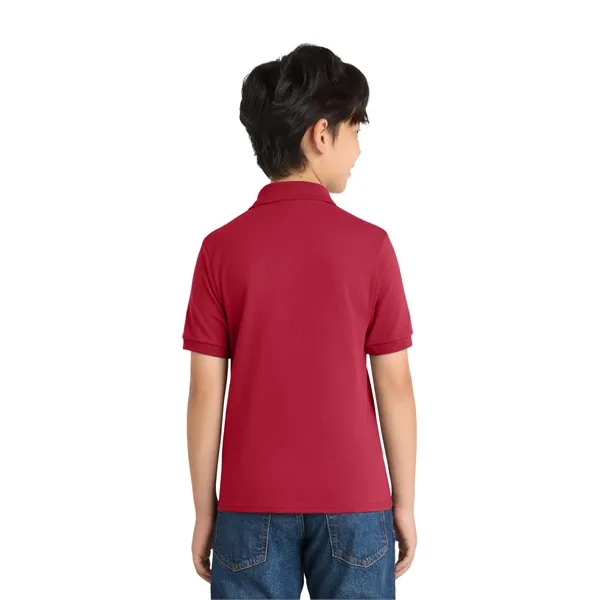 Port & Co Youth Core Blend Jersey Knit Polo. - Port & Co Youth Core Blend Jersey Knit Polo. - Image 35 of 50
