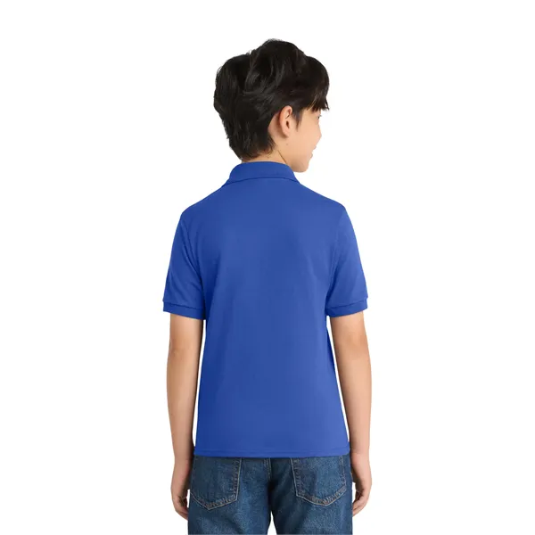 Port & Co Youth Core Blend Jersey Knit Polo. - Port & Co Youth Core Blend Jersey Knit Polo. - Image 40 of 50