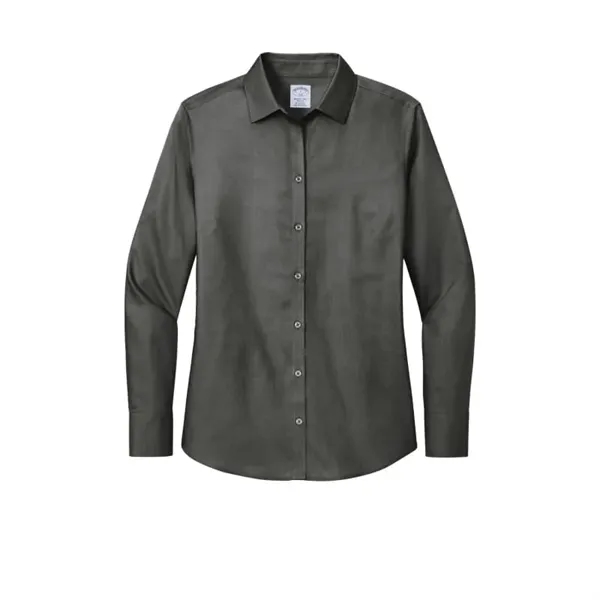 Brooks Brothers Women's Wrinkle-Free Stretch Nailhead Shirt - Brooks Brothers Women's Wrinkle-Free Stretch Nailhead Shirt - Image 4 of 6