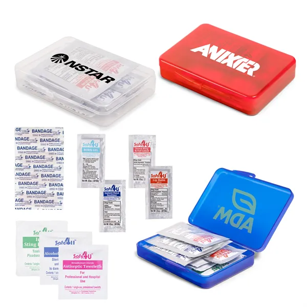 12pcs Compact Hard Case First Aid Kit - 12pcs Compact Hard Case First Aid Kit - Image 0 of 12