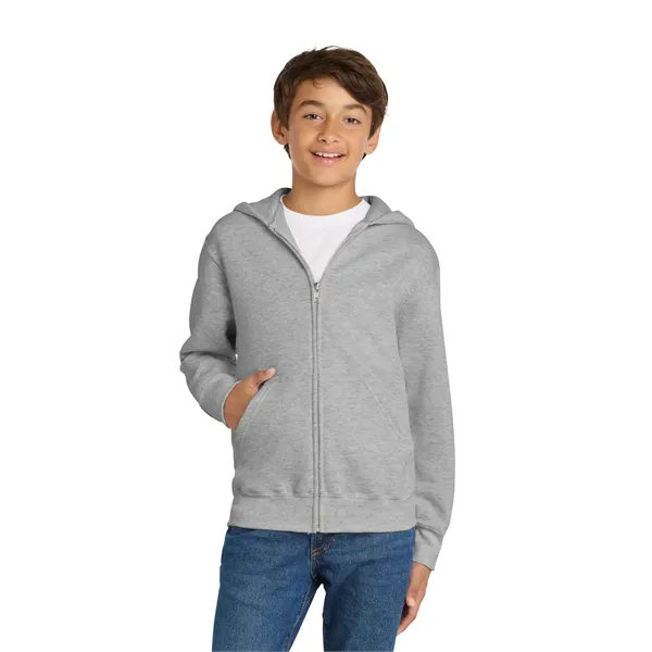Port & Co Youth Core Fleece Full-Zip Hooded Sweatshirt. - Port & Co Youth Core Fleece Full-Zip Hooded Sweatshirt. - Image 36 of 85