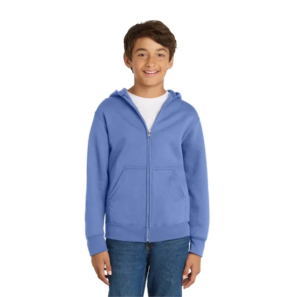Port & Co Youth Core Fleece Full-Zip Hooded Sweatshirt. - Port & Co Youth Core Fleece Full-Zip Hooded Sweatshirt. - Image 42 of 85