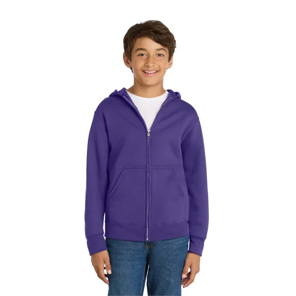 Port & Co Youth Core Fleece Full-Zip Hooded Sweatshirt. - Port & Co Youth Core Fleece Full-Zip Hooded Sweatshirt. - Image 65 of 85