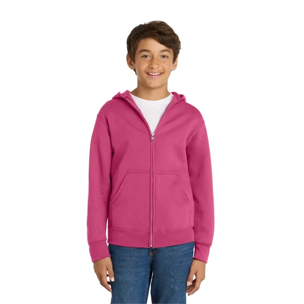 Port & Co Youth Core Fleece Full-Zip Hooded Sweatshirt. - Port & Co Youth Core Fleece Full-Zip Hooded Sweatshirt. - Image 71 of 85