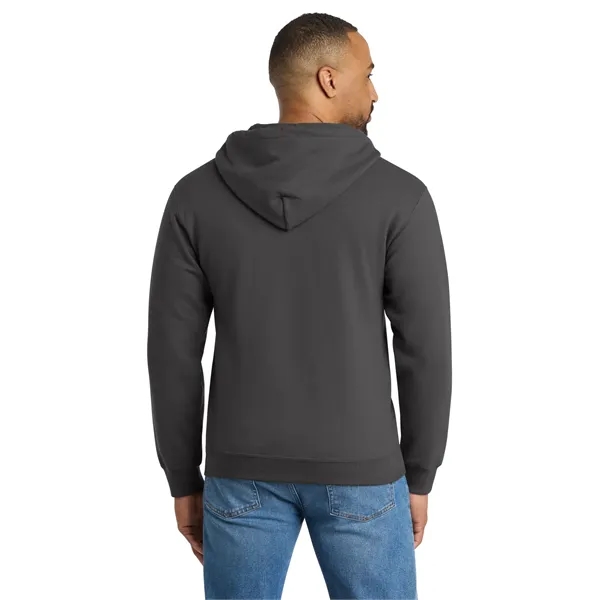 Port & Co Tall Essential Fleece Full-Zip Hooded Sweatshirt. - Port & Co Tall Essential Fleece Full-Zip Hooded Sweatshirt. - Image 10 of 31