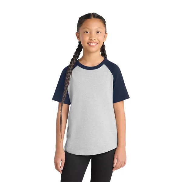 Sport-Tek Youth Short Sleeve Colorblock Raglan Jersey. - Sport-Tek Youth Short Sleeve Colorblock Raglan Jersey. - Image 5 of 24