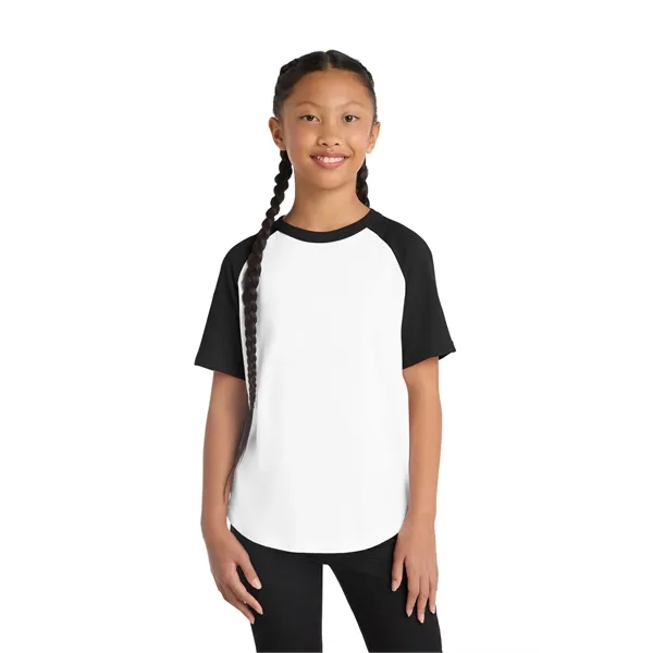 Sport-Tek Youth Short Sleeve Colorblock Raglan Jersey. - Sport-Tek Youth Short Sleeve Colorblock Raglan Jersey. - Image 10 of 24