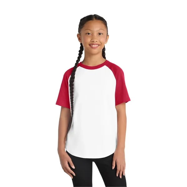 Sport-Tek Youth Short Sleeve Colorblock Raglan Jersey. - Sport-Tek Youth Short Sleeve Colorblock Raglan Jersey. - Image 15 of 24