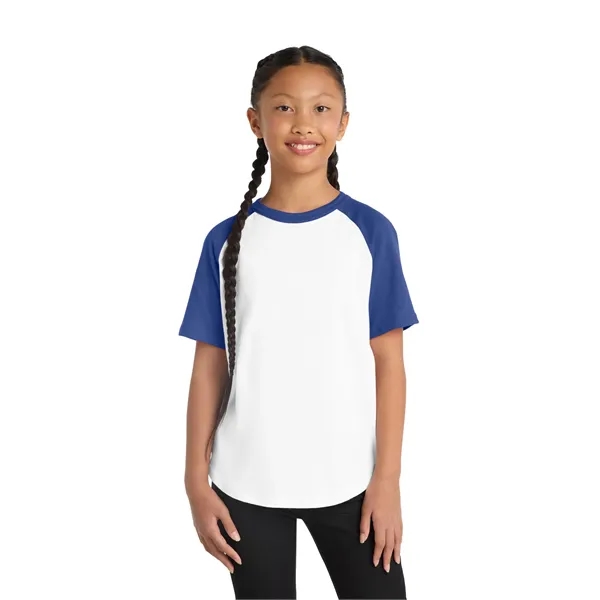 Sport-Tek Youth Short Sleeve Colorblock Raglan Jersey. - Sport-Tek Youth Short Sleeve Colorblock Raglan Jersey. - Image 20 of 24