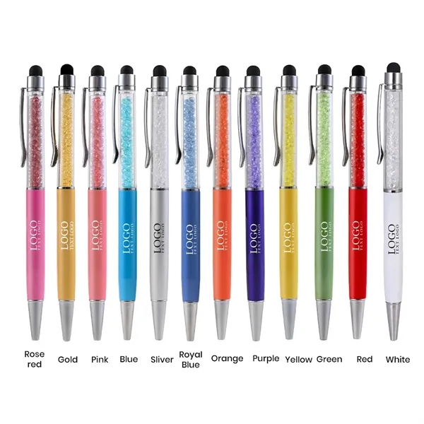 Crystal Stylus Retractable Ballpoint Pen - Crystal Stylus Retractable Ballpoint Pen - Image 1 of 14