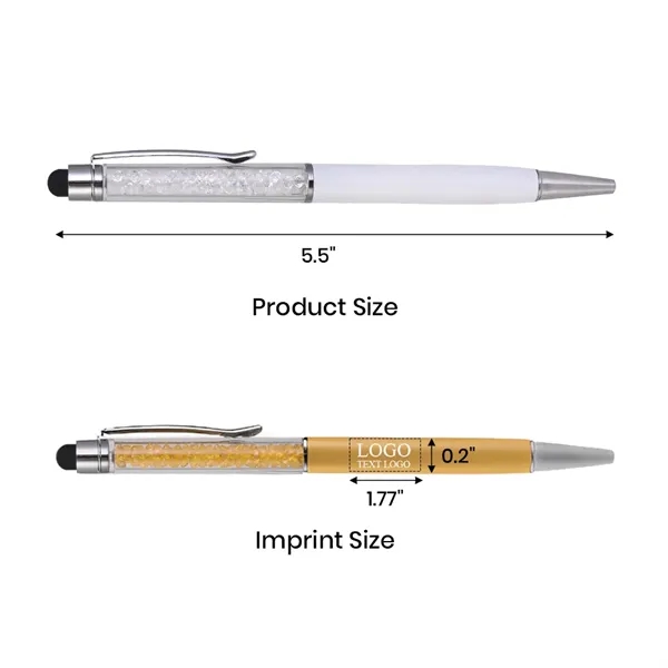 Crystal Stylus Retractable Ballpoint Pen - Crystal Stylus Retractable Ballpoint Pen - Image 2 of 14