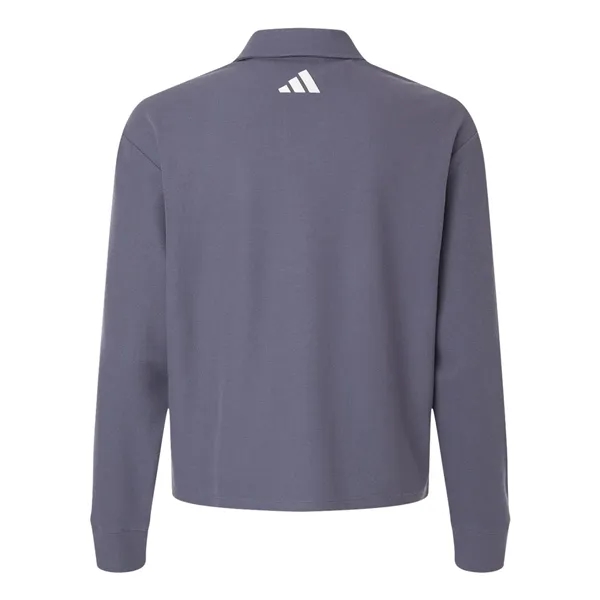 Adidas Women's Beyond Long Sleeve Loose Polo - Adidas Women's Beyond Long Sleeve Loose Polo - Image 4 of 6