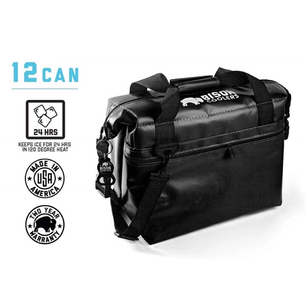 Bison 12-Can Soft Cooler Bag- Made in USA - Customization - Bison 12-Can Soft Cooler Bag- Made in USA - Customization - Image 1 of 8