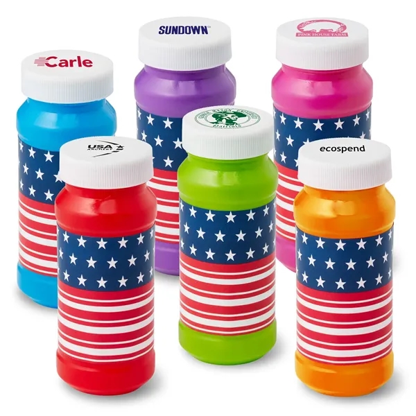 Patriotic Bubbles with Cap Imprint - 4 oz. - Patriotic Bubbles with Cap Imprint - 4 oz. - Image 0 of 7
