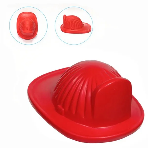 Red Firefighter Hat Stress Reliever Ball - Red Firefighter Hat Stress Reliever Ball - Image 1 of 1