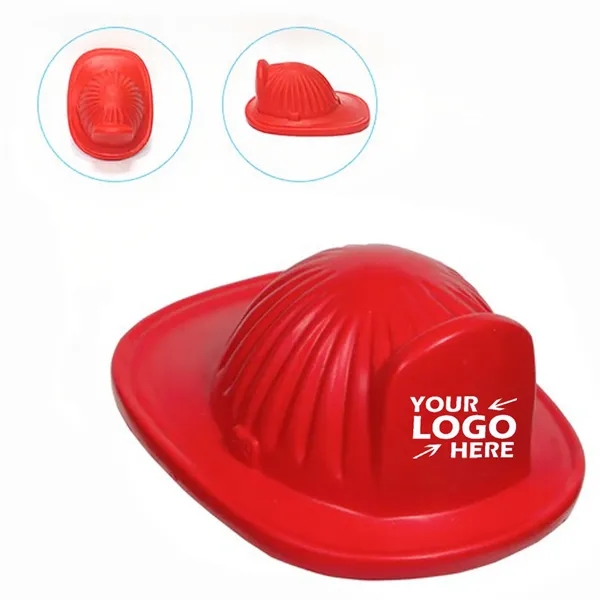 Red Firefighter Hat Stress Reliever Ball - Red Firefighter Hat Stress Reliever Ball - Image 0 of 1