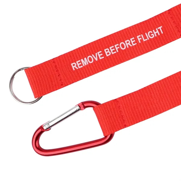 3/4" Polyester Carabiner Lanyard Keychain Strap W/ Keyring - 3/4" Polyester Carabiner Lanyard Keychain Strap W/ Keyring - Image 2 of 3