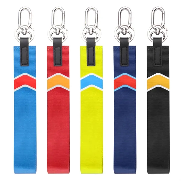 1 /4" Polyester Wrist Lanyard Keychain Strap W/  ring - 1 /4" Polyester Wrist Lanyard Keychain Strap W/  ring - Image 1 of 4