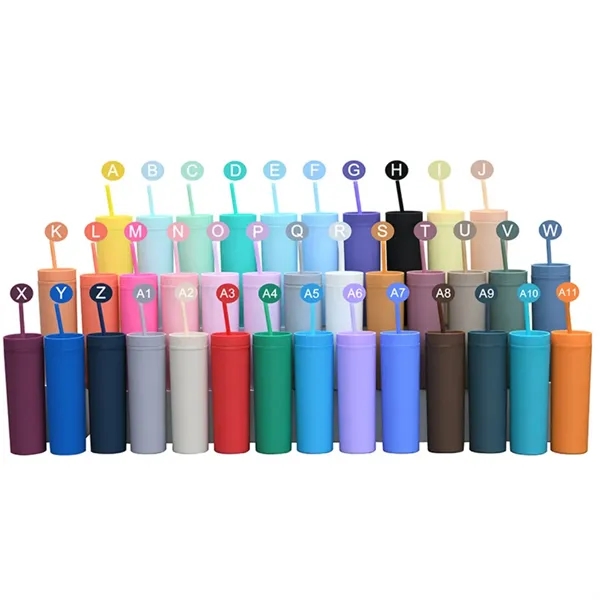 16 Oz Double-Wall Straight Straw Tumbler - 16 Oz Double-Wall Straight Straw Tumbler - Image 1 of 4