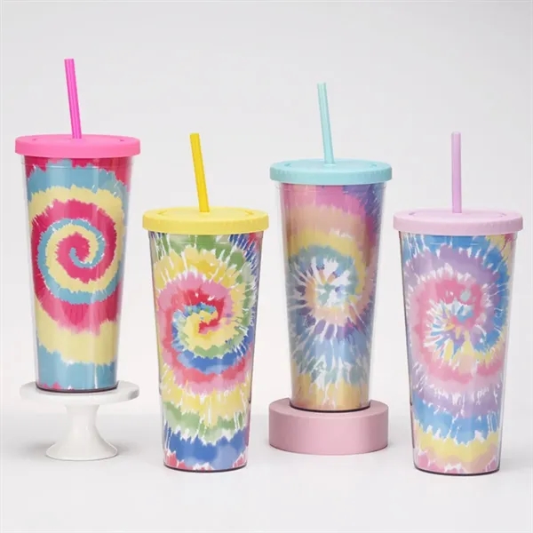 24 Oz Wide Mouth Double-Wall Straw Tumbler - 24 Oz Wide Mouth Double-Wall Straw Tumbler - Image 2 of 3