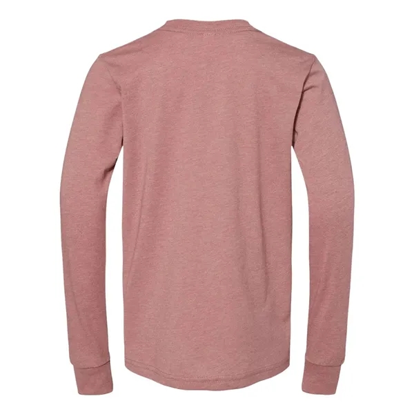 BELLA + CANVAS Youth Heather CVC Long Sleeve Tee - BELLA + CANVAS Youth Heather CVC Long Sleeve Tee - Image 10 of 18
