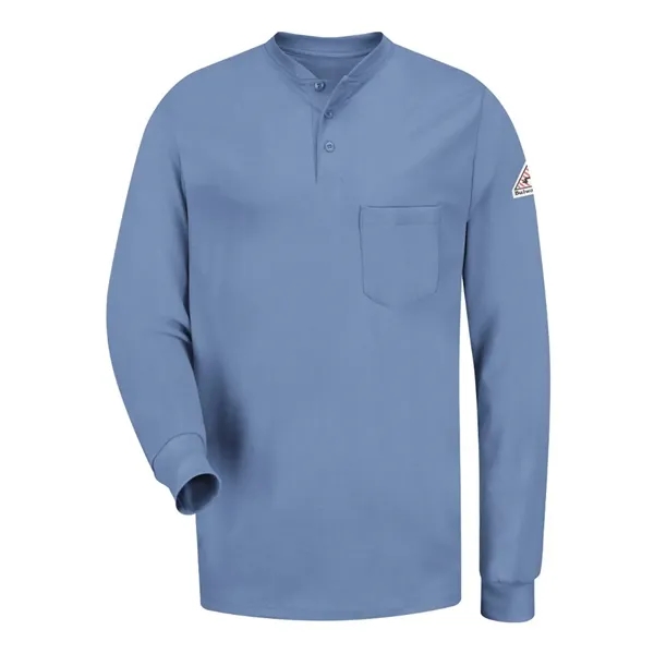 Bulwark Men's Tall Long Sleeve Tagless Henley Shirt - Bulwark Men's Tall Long Sleeve Tagless Henley Shirt - Image 3 of 8