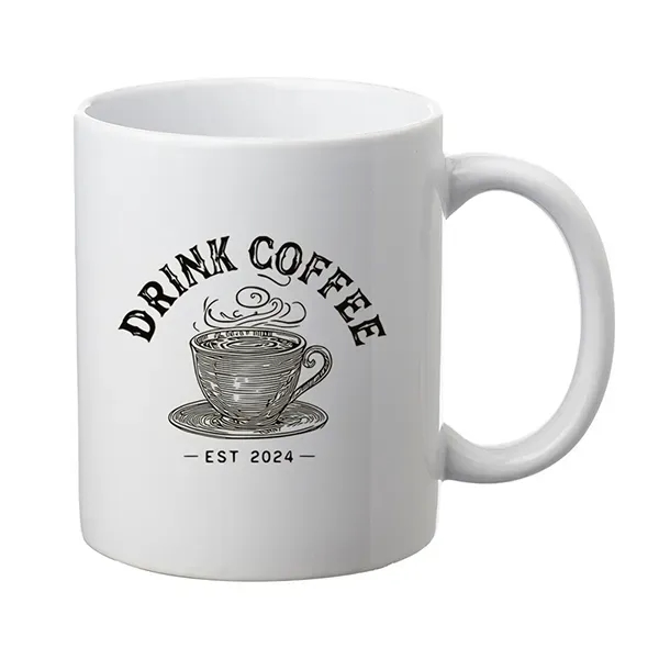 11 oz. Traditional Ceramic Custom Mugs - 11 oz. Traditional Ceramic Custom Mugs - Image 2 of 2