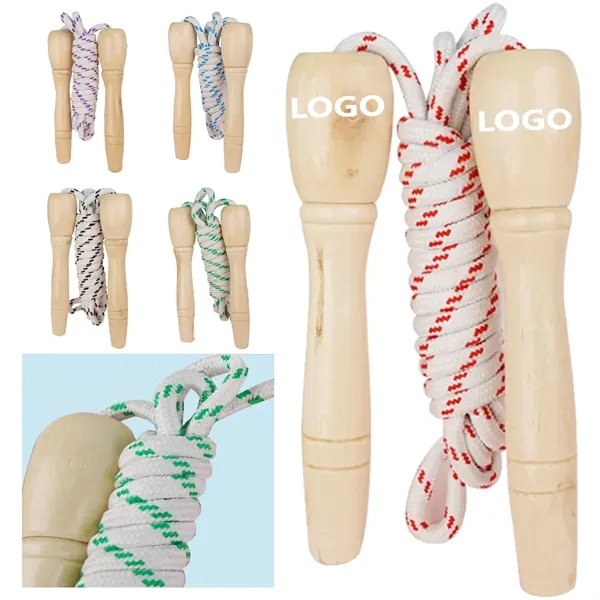 Jump Rope W/Wooden Handle - Jump Rope W/Wooden Handle - Image 0 of 2