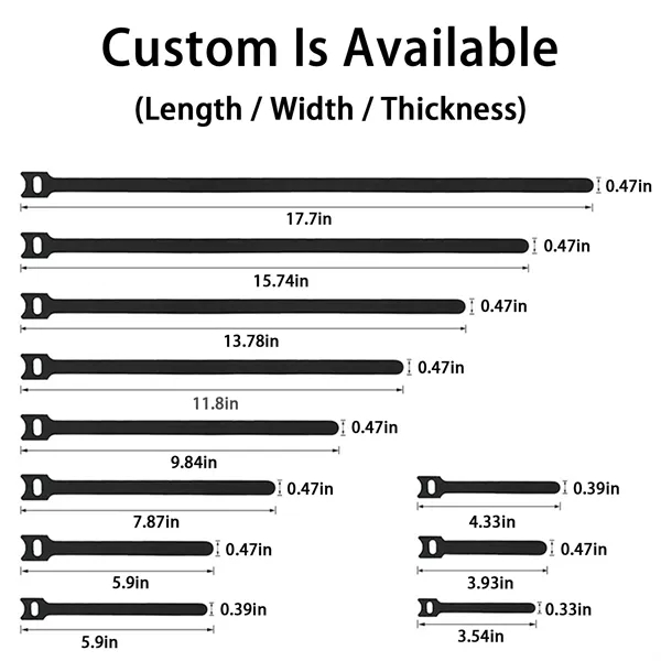 Custom Reusable Cable Ties Adjustable Cord Straps - Custom Reusable Cable Ties Adjustable Cord Straps - Image 3 of 7