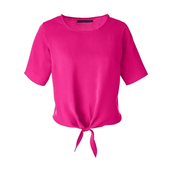 Devon & Jones Women's Perfect Fit™ Tie Front Blouse - Devon & Jones Women's Perfect Fit™ Tie Front Blouse - Image 3 of 12