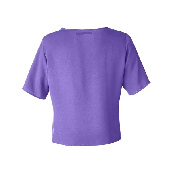 Devon & Jones Women's Perfect Fit™ Tie Front Blouse - Devon & Jones Women's Perfect Fit™ Tie Front Blouse - Image 8 of 12