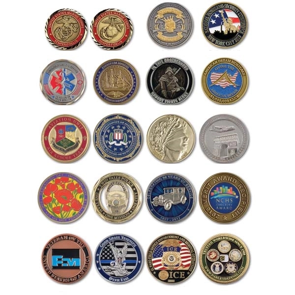 Custom Struck Brass Coin - Double Sided, 1 1/2" - Custom Struck Brass Coin - Double Sided, 1 1/2" - Image 1 of 2