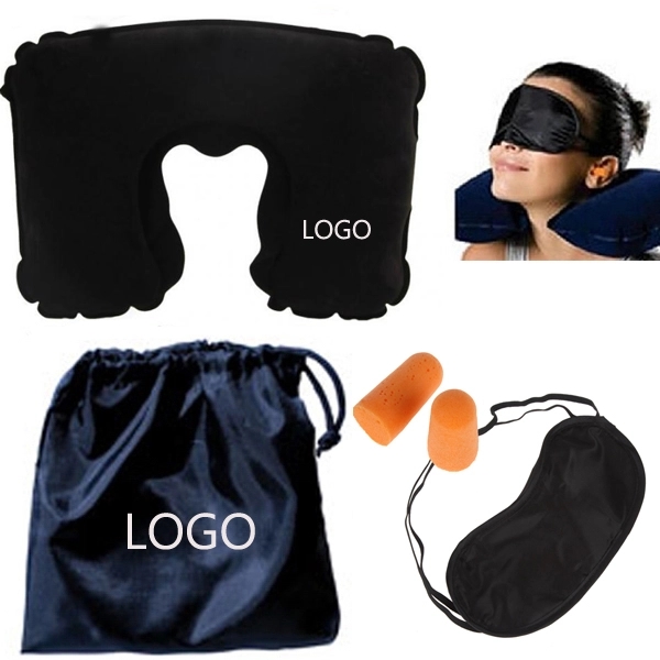 Travel Pillow Sleep Mask Comfort Kit - Travel Pillow Sleep Mask Comfort Kit - Image 0 of 10