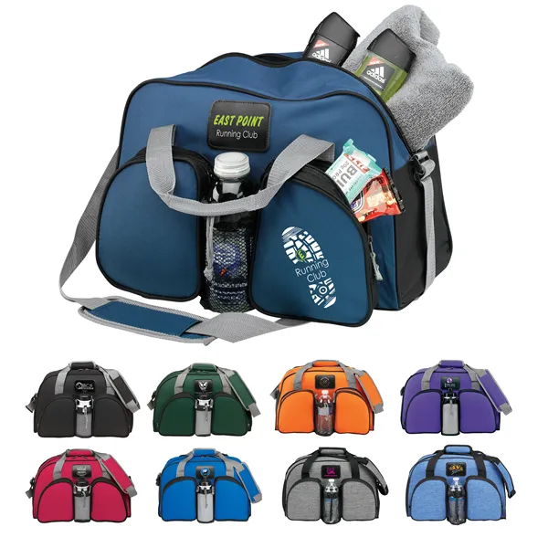 Weekender Duffel Bag -17.5" 600D Polyester (9 Solid Colors) - Weekender Duffel Bag -17.5" 600D Polyester (9 Solid Colors) - Image 0 of 9