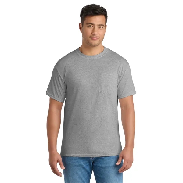 Port & Co Tall Core Blend Pocket Tee. - Port & Co Tall Core Blend Pocket Tee. - Image 5 of 64