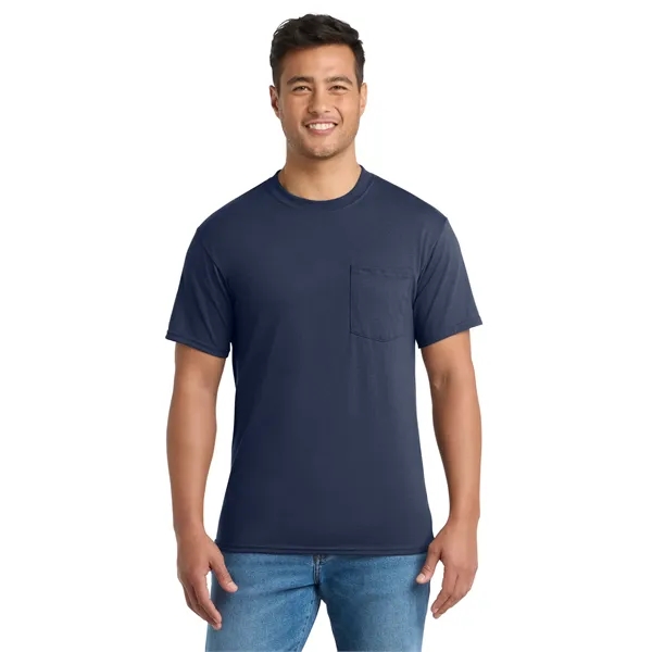 Port & Co Tall Core Blend Pocket Tee. - Port & Co Tall Core Blend Pocket Tee. - Image 35 of 64