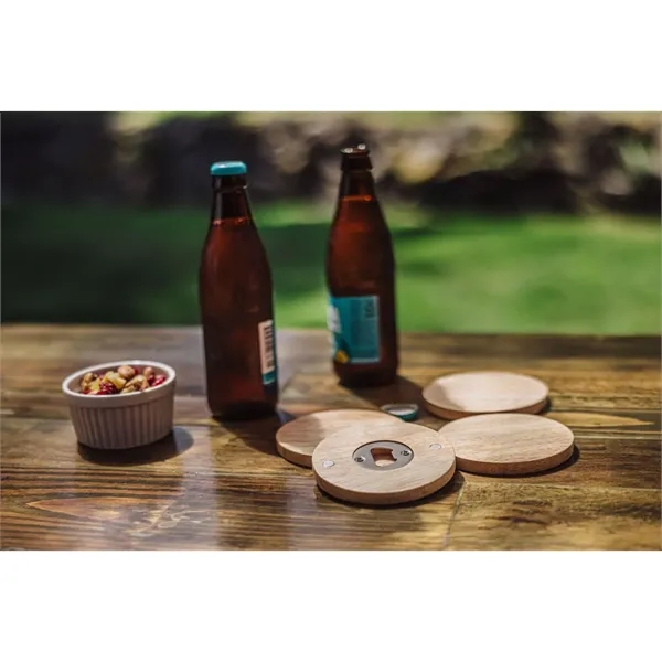 Coasters with Bottle Openers Set of 4 - Coasters with Bottle Openers Set of 4 - Image 2 of 3