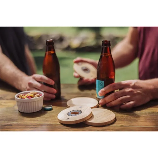 Coasters with Bottle Openers Set of 4 - Coasters with Bottle Openers Set of 4 - Image 3 of 3