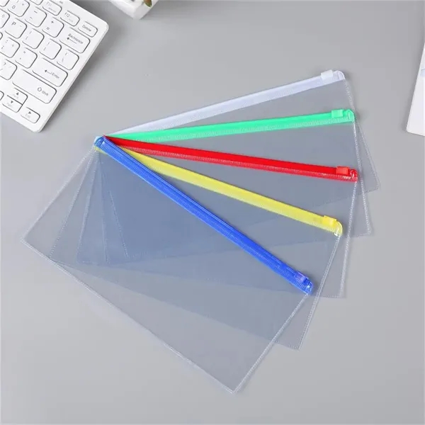A4/A5/A6 Clear Plastic Zipper File Bags - A4/A5/A6 Clear Plastic Zipper File Bags - Image 1 of 5