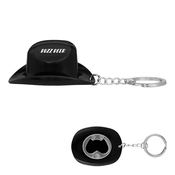 Cowboy Hat Bottle Opener Keychain - Cowboy Hat Bottle Opener Keychain - Image 1 of 10