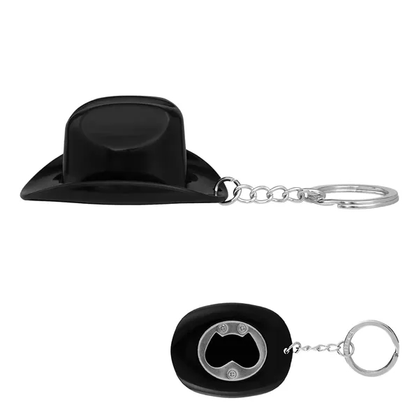 Cowboy Hat Bottle Opener Keychain - Cowboy Hat Bottle Opener Keychain - Image 2 of 10