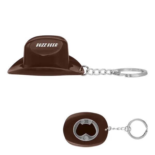 Cowboy Hat Bottle Opener Keychain - Cowboy Hat Bottle Opener Keychain - Image 4 of 10