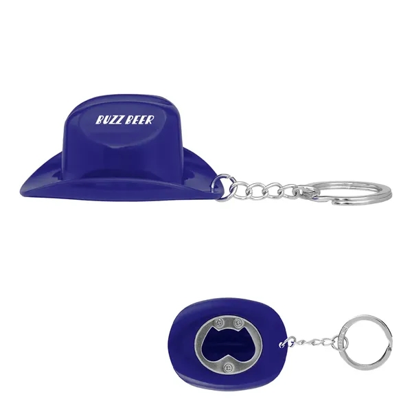 Cowboy Hat Bottle Opener Keychain - Cowboy Hat Bottle Opener Keychain - Image 8 of 10