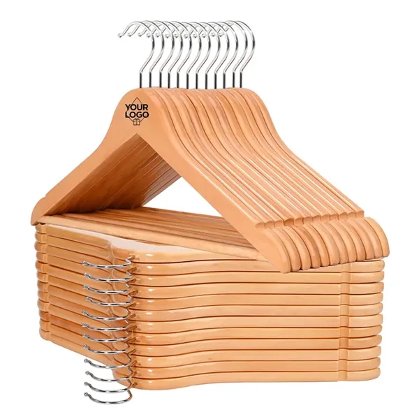 Durable Non Slip Coat Solid Wood Hangers - Durable Non Slip Coat Solid Wood Hangers - Image 0 of 4