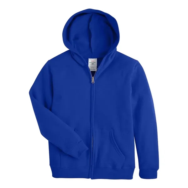 Hanes Youth EcoSmart® Full-Zip Hooded Sweatshirt - Hanes Youth EcoSmart® Full-Zip Hooded Sweatshirt - Image 5 of 11